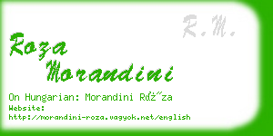 roza morandini business card